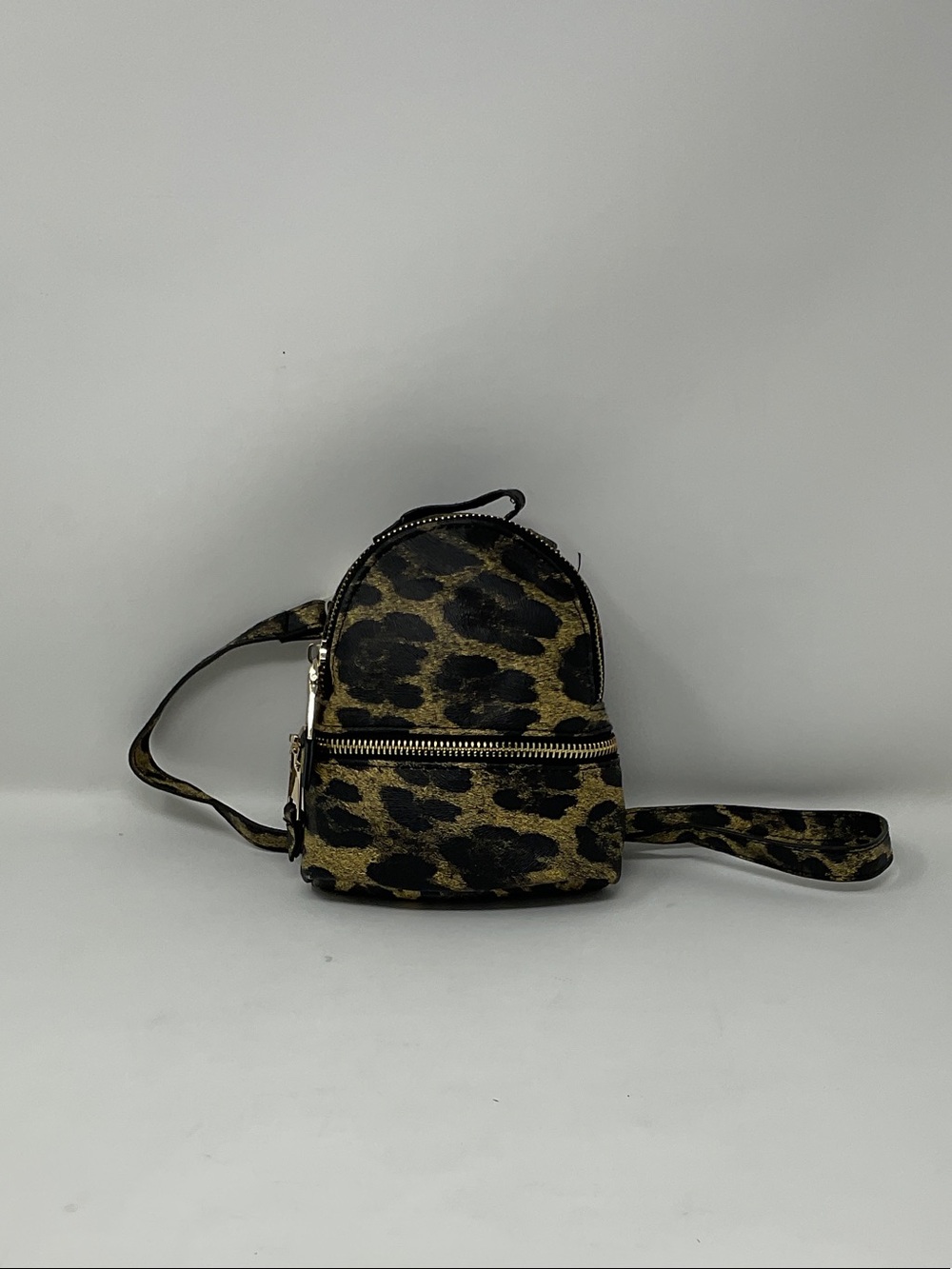 Steve Madden Leopard Print Mini Crossbody - Black and Tan
